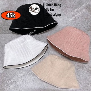 Mũ Bucket vành cụp | Nón tai bèo Viền trơn thời trang Nữ chất vải nhúng Cao Cấp