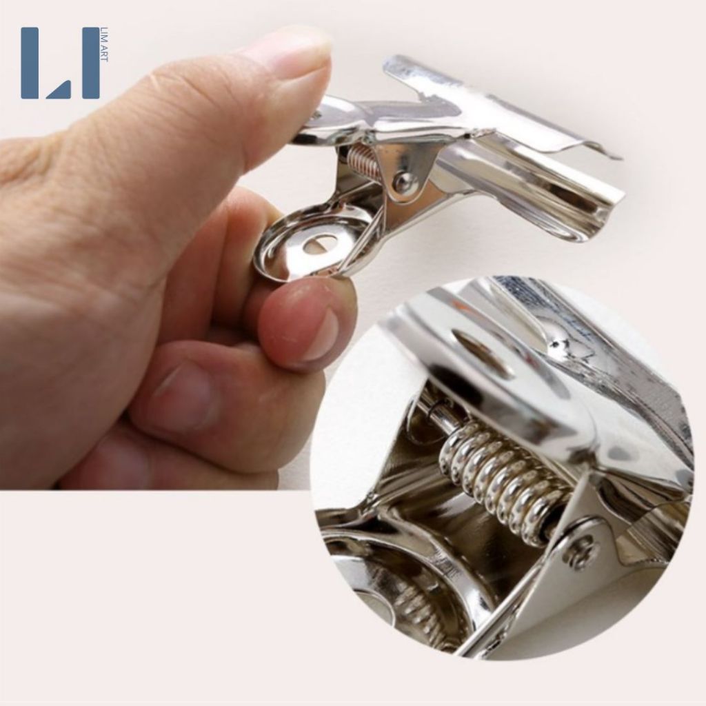 Kẹp giấy, kẹp tài liệu bằng inox Deli, nhiều kích thước