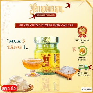 Hũ Yến Chưng Sẵn Đường Phèn - Yến Hoàng Kim Hũ 70ml 36% Yến Sào Khánh Hòa nguyên chất, tăng cường sức khỏe-Quà Biếu Tặng