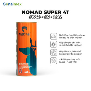 [Thanh Lý Hàng Trưng Bày] Nhớt Xe Máy NOMAD Novo 5W40 SN MA2 1L 1.1L 1.3L Tổng Hợp Toàn Phần Cho Xe Số Xe Tay Côn Tay Ga