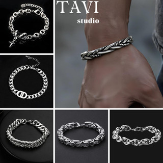Vòng Tay Tavi Studio Lắc Tay Mạ Bạc Phong Cách Hàn Quốc Đơn Giản Thời Trang Cho Nam Và Nữ Basic Nhiều Mẫu Tùy Chọn