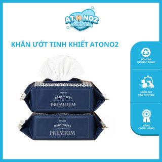 Khăn ướt tinh khiết ATONO2 dành cho trẻ sơ sinh an toàn, mềm mại, không chứa hóa chất độc hại, không chất bảo quản