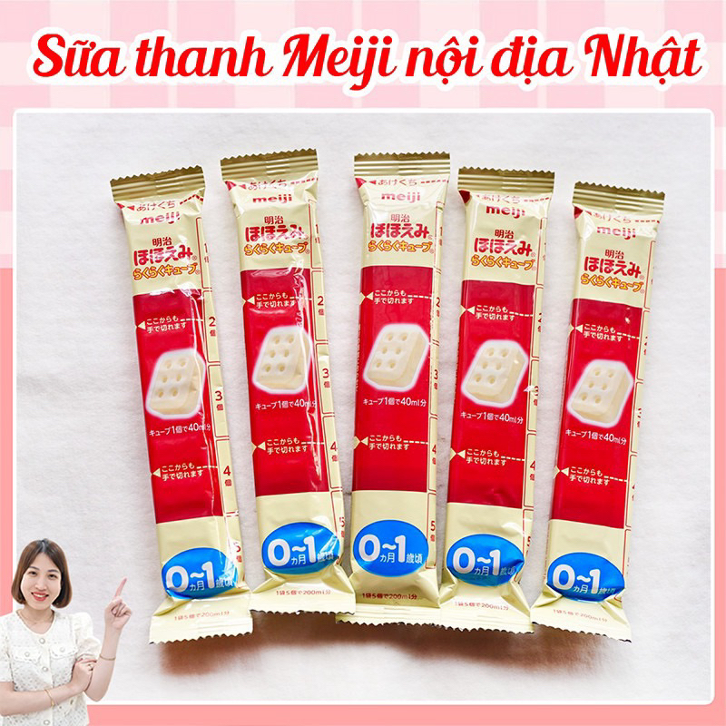 Sữa Meiji Dạng Thanh mẫu mới nội địa Nhật cho bé từ 0-1 tuổi, sữa Meji thanh số 0 TÁCH LẺ