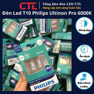 Đèn Led T10 Philips Ultinon Pro số lượng 1 cặp