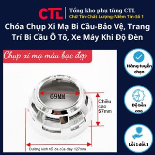 Chóa Chụp Xi Mạ Bi Cầu - Bảo Vệ, Trang Trí Bi Cầu Ô Tô, Xe Máy Khi Độ Đèn Tăng Sáng