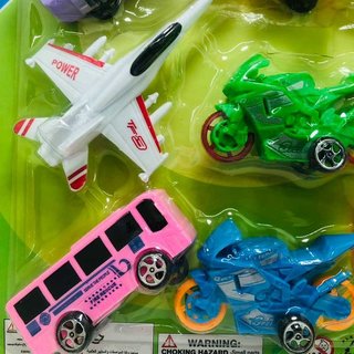 Bộ 12 Chiếc (Xe Hơi, MoTo, Máy Bay, Xe Bus) Chạy Bằng Trớn 678-28