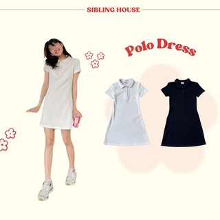 Đầm polo tay ngắn dáng suông dài vải thun cotton cao cấp Polo Dress - Sibling House