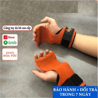 Găng Tay Valeo DA BÒ Tập Gym Lifting Grips, Dây Kéo Lưng Strap Aolikes Bảo Vệ Lòng Bàn Tay (2 cái)