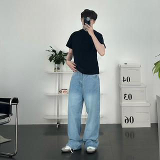 Quần jeans Ống rộng- Sky Blue ( hình thật shop tự chụp)