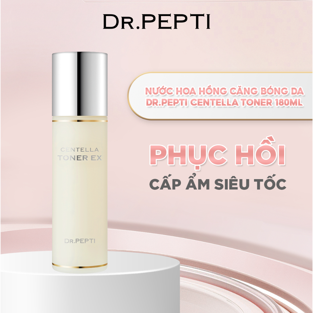 Nước Hoa Hồng Dưỡng Da Căng Bóng Dr.Pepti Centella Toner Ex 180ml