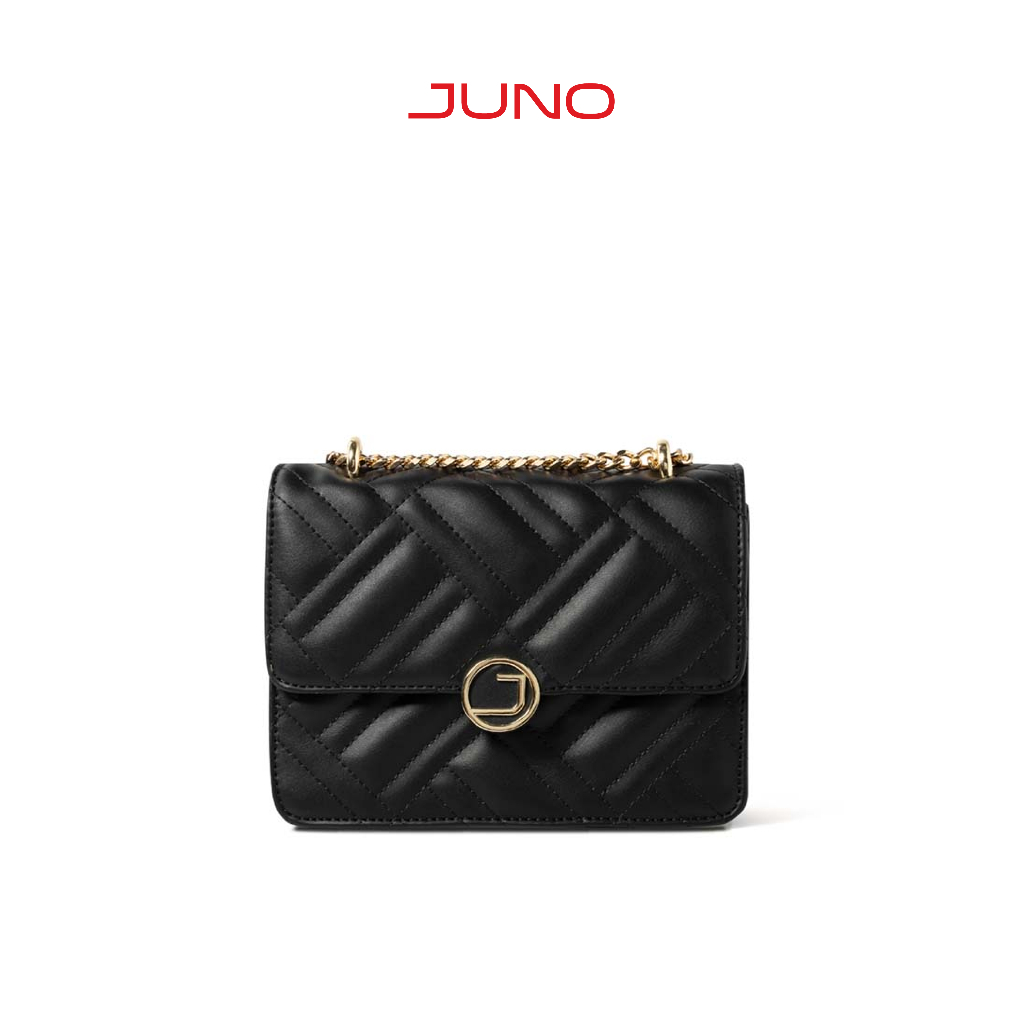Túi Xách Nhỏ Nữ Thời Trang JUNO Chần Bông Nắp Gập TXN296