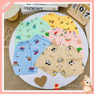 SET 5 Quần Đùi Thun Lạnh Nhiều Hoạ Tiết Mềm Mại Mát Lịm Cho Bé Trai Bé Gái Sơ Sinh 4-15Kg SABOMART