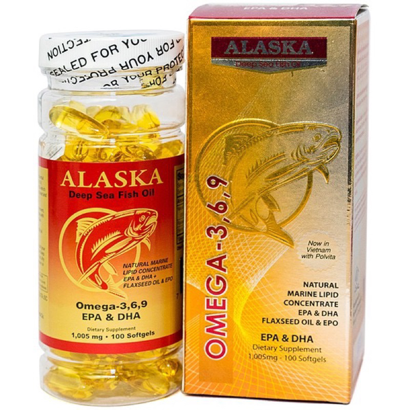 Omega 3.6.9 Alaska hàng Mỹ nhập khẩu Lọ 100 viên