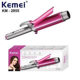  Máy Uốn Tóc Trục Siêu To Nóng Nhanh Phủ Ceramic Cao Cấp  Bảo Tóc Màn Hình Kemei Km 2855 Size 42 Chuẩn Salon 