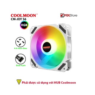 Quạt tản nhiệt Fan Coolmoon CM-JOY 6 pin RGB MKStore