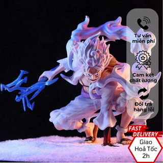 Mô hình luffy tư thế chiến đấu tay cầm sét cực ngầu trong bst one piece - kích thước 18cm