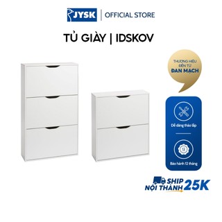 Tủ giày 2 ngăn | JYSK Idskov | gỗ công nghiệp trắng 2 kích thước
