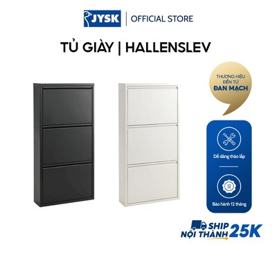 Tủ giày | JYSK Hallenslev | 3 ngăn | kim loại | nhiều màu | R50xS15cmxC104cm