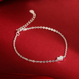 Kl0324 lắc tay bạc nữ mini heart dây xích mặt trái tim nhỏ by kylan silver