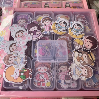 Hộp 16 tờ Sticker Cô bé đáng yêu nhiều hình