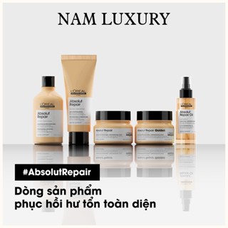 XA KHO Dầu Gội LOREAL  500ml & Dầu Xả 200ml phục hồi hư tổn toàn diện Serie Expert Absolut Repair Gold