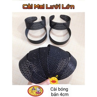Bờm cài tóc lưới đen bóng (bản 2cm/3cm/4.2cm)