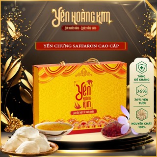 Yến Sào Chưng Sẵn Saffron Yến Hoàng Kim hũ 70ml 36% Tổ Yến Sào Khánh Hoà nguyên chất sang trọng, cao cấp 