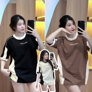 Áo thun nam nữ tay lỡ form rộng in chữ A.L.T.H.O.U.G.H.T logo thêu chất cotton.