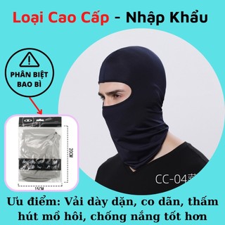 Khăn Trùm Đầu Ninja Kiêm Khẩu Trang Chống Nắng, Chống Bụi,Vải Co Giãn,Thoáng Khí Cho Mùa Hè