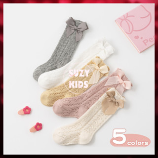 Vớ Ren Công Chúa Bé Gái, Tất Lưới Dài Đính Nơ Điệu Đà Cho Bé từ 0 đến 3 tuổi V39