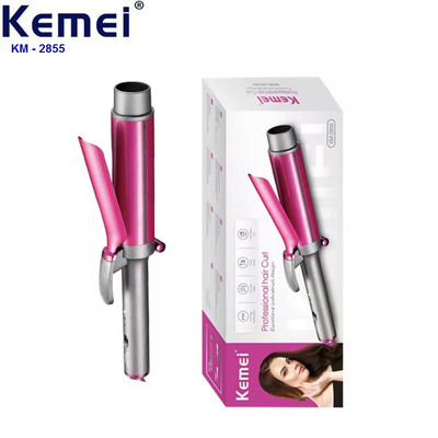 Máy Uốn Tóc Chuyên Nghiệp Sóng 42mm Làm Nóng Nhanh Dễ Dàng Tạo Lọn Tóc Kemei Km 2855