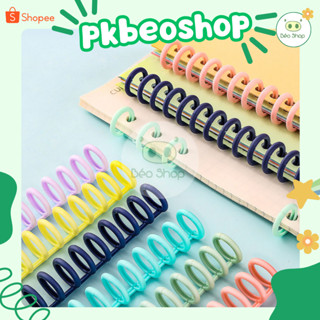 Binder thanh còng nhựa làm sổ Béo shop, kẹp tài liệu đường kính 10mm 12mm bìa màu A5 B5 A4 20 26 30 lỗ