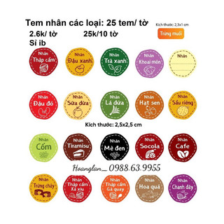 [ Rẻ vô địch ]Tem nhân bánh trung thu, tem màu (1 tờ 25 tem)