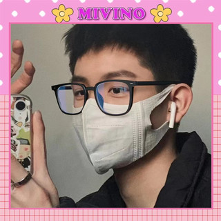 Mắt kính giả cận Mivino kính mát đen nam nữ thời trang KM09