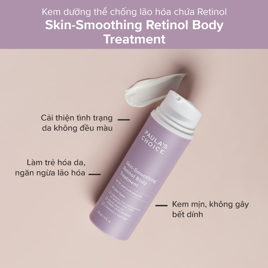 KEM DƯỠNG THỂ CHỐNG LÃO HÓA SKIN-SMOOTHING RETINOL BODY TREATMENT-Paula's Choice