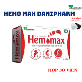Viên uống bổ sung Sắt và Acid Folic - Hemomax DANIPHARM hộp 30 viên