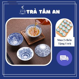 Chén uống trà, chén sứ Thanh Hoa uống trà dung tích 50ml