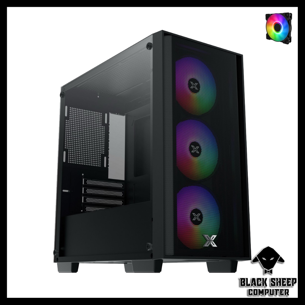 Vỏ Case XIGMATEK NYX AIR II 3F BLACK (KÈM 3 FAN LED + OPTION FAN)