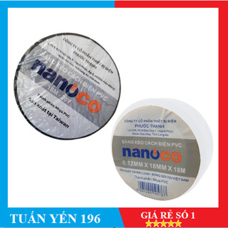 Băng keo điện. Băng keo đen thương hiệu NANOC- hàng chính hãng