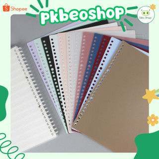 Bìa sổ còng nhiều màu A4 B5 A5 Pkbeoshop bìa nhựa đã đục 30 26 20 lỗ loại dày 0.65mm làm sổ còng bullet journal