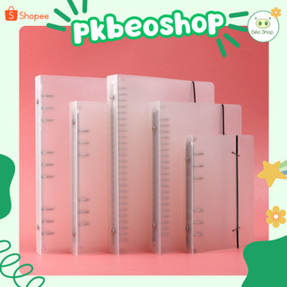 Binder bìa sổ còng bằng nhựa Pkbeoshop khổ A4 A5 B5 30 20 26 còng kim loại làm sổ planner bullet journal
