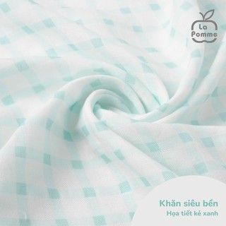 SET 05 KHĂN SỮA SỢI TRE LỤA LA POMME 30X30CM MỀM MỊN