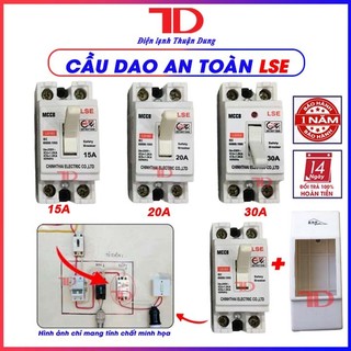 Cầu dao an toàn LSE 15A 20A 30A kèm vỏ, không vỏ, CB aptomat MCCB, Át atomat, CB cóc, Điện Lạnh Thuận Dung