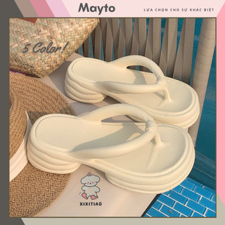 Dép kẹp nữ, Dép đi biển XIXITIAO  Mayto đế cao 5cm dễ thương DK-07
