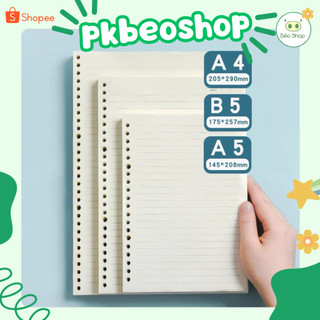 Giấy refill ruột sổ còng A4 B5 A5 30 26 20 lỗ 100gsm Pkbeoshop giấy phụ kiện làm sổ planner