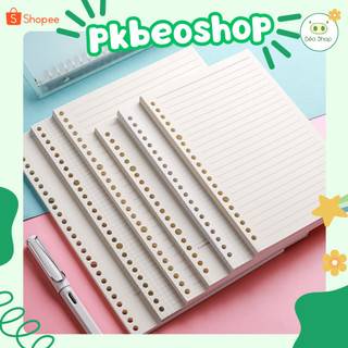 Ruột sổ còng giấy refill A5 B5 A4 Pkbeoshop 20 26 30 lỗ 100gsm làm sổ planner bullet journal