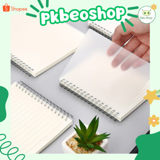 Sổ lò xo inox không rỉ Béo shop 160 trang , sổ tay ghi chép gáy lò xo kép khổ A6 A5 B5 dòng kẻ ngang caro S01