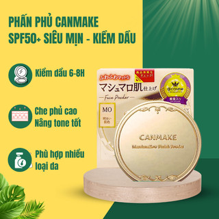 Phấn Nén Kiềm Dầu Canmake Marshmallow Finish Powder SPF50+ PA++ Chống Nắng Che Khuyết Điểm Che Phủ Tốt
