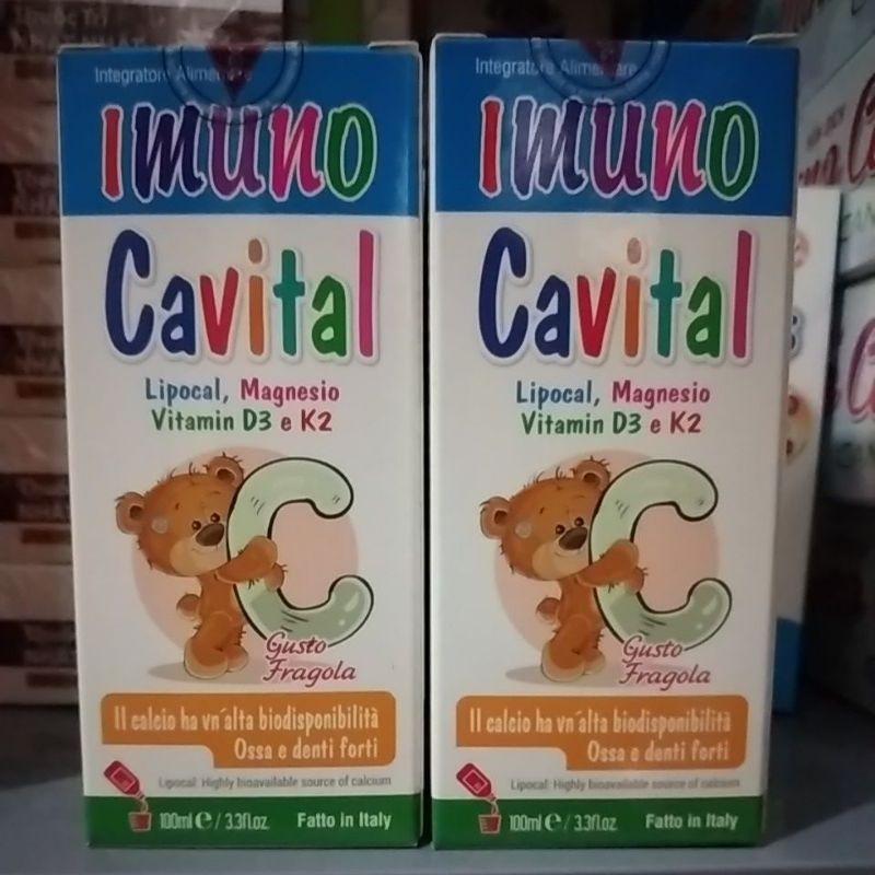 Imuno Cavital Bổ sung Canxi sinh học Lipocal , Magie, Vitamin D3 và K2 cho trẻ em từ sơ sinh Calci nhập khẩu Ý