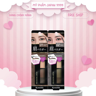 Bột Kẻ Lông Mày Chống Trôi ,Màu Tự Nhiên Kissme Heavy Rotation Natural Powder Eyebrow
